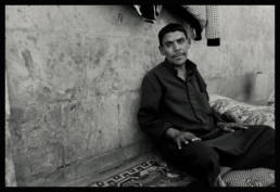 A man in an IDP camp. Idlib, Syria. 2013.